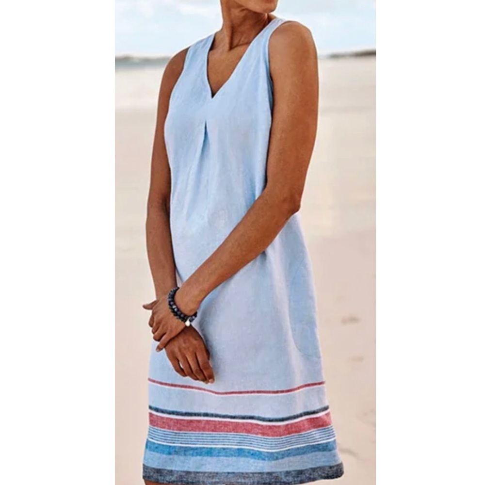 J. Jill Love Linen Shift Dress Sleeveless Mini S